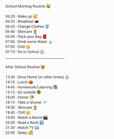 schoolday checklist 🚿📚 Glow Up Checklist School, Back To School Glow Up Checklist 2023, September Glow Up, Good Apps For Iphone, Glow Up Checklist, Become Prettier, Routine Schedule, Middle School Hacks, Daily Routine Schedule