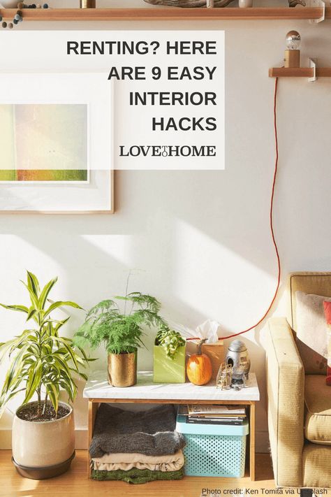 Renting? Here are 9 Easy Interior Hacks | Love to Home Interior Design Hacks, Interior Hacks, Kitchen Sink Interior, Easy Home Improvement Projects, Easy Home Improvement, Design Hacks, Home Improvement Loans, Elderly Home, Design Hack