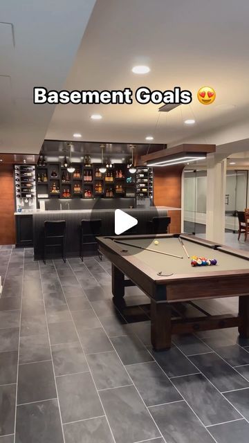 Finished Basements NJ ™ on Instagram: "A Basement meant for Entertaining! 🥃🎱
•
•
#finishedbasement #billiards 
#custombar #hometheater" Garage Arcade, Billiard Room Ideas, Basement Man Cave Ideas, Pool Table Room Ideas, Basement Rec Room Ideas, Basement Bar Ideas On A Budget, Basement Sports Bar, Pool Room Ideas, Basement Man Cave