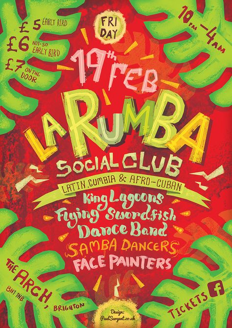 Poster design for latin club night Latin Party Flyer, Latin Festival Poster, Salsa Night Poster, Latin Night Party, Latin American Design, Latin Graphic Design, Art Club Poster, Club Poster Ideas, Latin Typography