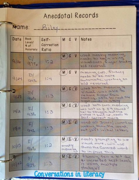 Setting up and organizing anecdotal records for reading groups to make lesson planning more effective Anecdotal Records Preschool, Anecdotal Notes Template, Anecdotal Records, Anecdotal Notes, Educational Therapy, Teacher Printables, Reading Recovery, Reading Assessment, Literacy Coaching