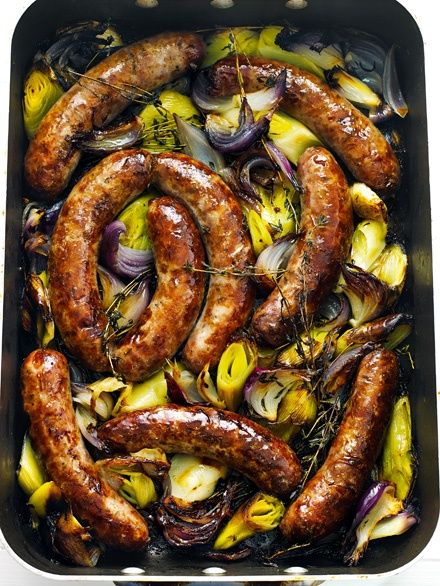 French Sausage, Guest Recipes, Shamrock Shakes, Nigella Lawson Recipes, Irish Dishes, Sausage Dishes, San Patrick, Easy Oven, Nigella Lawson