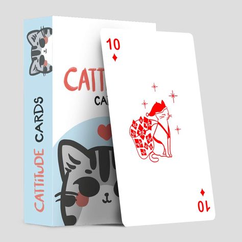 Animated Cute, Unique Playing Cards, Plastic Playing Cards, Playing Cards Art, Cute Cat Illustration, Playing Cards Design, 카드 디자인, Playing Card Deck, Poker Cards