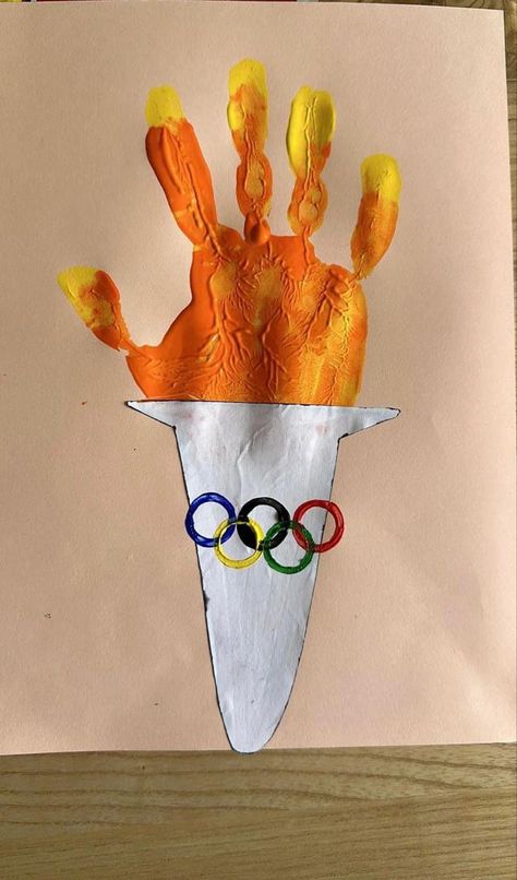 Summer Olympics Crafts, Olympic Art, Olympic Games For Kids, Olympic Idea, Kids Olympics, Olympic Crafts, Olympic Flag, July Art, Olympics Activities