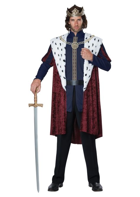 Royal King Men Costume King And Queen Costume, Queen Halloween Costumes, King Costume, King Outfit, California Costumes, Royal King, Queen Costume, Mens Costumes, Costume Halloween