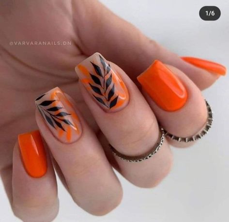 Summer Trend Nails 2023, Trendy Orange Nails, Nail Art Orange, Orange Nail Art, Orange Nail Designs, Work Nails, Short Nail Designs, Hot Nails, Orange Nails