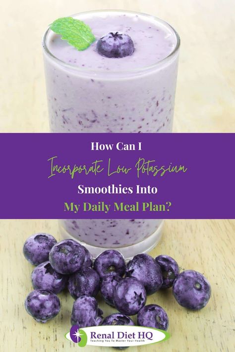 Low Potassium Smoothies - Renal Diet HQ Low Potassium Smoothies, Renal Diet Smoothie Recipes, Low Potassium Recipes Meals, Potassium Smoothie, Kidney Foods, Renal Recipes, Kidney Friendly Recipes Renal Diet, Low Potassium Recipes, Low Potassium Diet