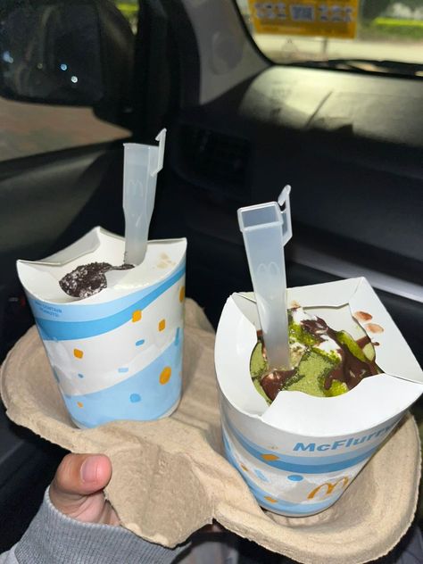 Mcflurry plus matcha Ice Cream Mcd, Iced Cream, Mc Flurry, Asthetic Picture White And Black, Matcha Ice Cream, Asthetic Picture, Food Vids, Food Diary, 4 Life