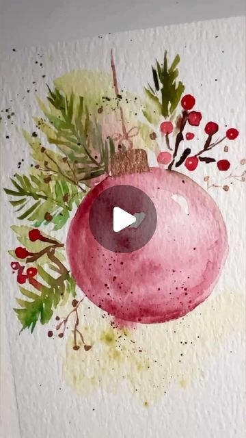 3,755 likes, 66 comments - simply.seema on December 1, 2023: "Hello December! I think I have found my favorite winter element to paint - it’s Ornaments! What’s your favorite thing to paint for December or Winter? #traceswithpalacios hosted by Tracy @tracesofwater And Lea @palacios.paints #holidayhappinessseries hosted by Sharon @simplyartfulcottage Also tagging Talina @doodlesbytalina - theme of the week - Ornaments Art supplies - - Watercolor set 100 @grabieofficial - Watercolor pad @ Christmas Watercolor Tutorial, Xmas Cards Diy, Thing To Paint, Watercolor Christmas Art, Theme Of The Week, Watercolor Christmas Cards Diy, Color Tutorial, Painted Christmas Cards, Painted Cards