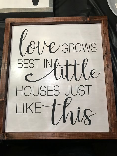 Wood sign quote custom cute home decor simple love grows best in little houses Home Sayings, Circle Signs, Laundry Room Wall Art, Amazing Aquariums, Home Quotes, Vintage Laundry Room, Random Products, Wood Signs Sayings, Farmhouse Laundry