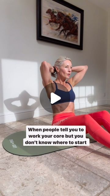 Caroline Idiens | Fitness Coach on Instagram: "👋Working your core?!💥 Did you find this helpful? Let me know ⬇️  Some of my favourite body weight exercises to start with core work✅ 🔹Warm up first 🔸Start slowly & build gradually 🔑  🔹Try 10 reps of each to begin  🔸Try to keep your back down & support your head where needed. 🔹Pls save & share with someone who may find these useful 🫶🏻  Top @nike  Leggings @superdrysport  Mat @yogi.bare code caroline15 #coreexercises #gettingstarted #corestrength #coretraining #coreworkouts #abstrength" Core Exercises For Women, Body Weight Exercises, Yoga Daily, Weight Exercises, Hiit Workout At Home, Core Work, Floor Exercises, Exercise Routines, Core Exercises