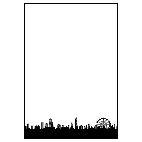 City Border (A4 size) Borders For A4 Size Paper, A4 Size Paper Border Design Simple Black And White, A 4 Size Paper Border Design, A4 Page Border Design, A4 Size Paper Border Design Printable, A4 Size Paper Border Design Simple, A4 Size Paper Background Design, A4 Size Paper Border Design For Project, A4 Size Paper Border Design For Project Aesthetic