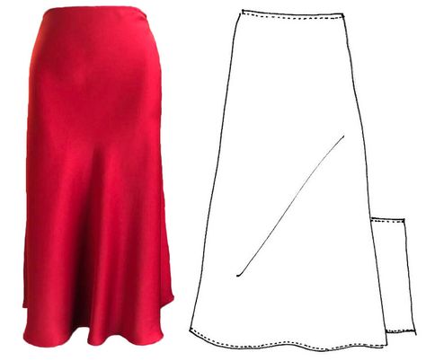 19 Best Sewing Patterns & Projects for Silk / Satin Fabric Sewing Patterns For Silk Fabric, Bias Skirt Pattern Free, Silk Skirt Pattern, Satin Skirt Pattern, Satin Skirt Outfit Classy, Sewing Satin, Midi Skirt Sewing Pattern, Silk Dress Pattern, Long Straight Skirt