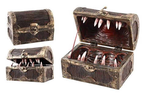 AmazonSmile: Forged Dice Co Mimic Chest Dice Storage Box - Container Holds up to 5 Sets of Polyhedral Dice or 35 Individual Dice - Fits Polyhedral Metal Dice D&D Miniatures and Dungeons and Dragons Accessories: Toys & Games Mimic Chest, Dungeons And Dragons Accessories, Dice Storage, Dnd Gifts, Mad Libs, D&d Miniatures, Dungeons And Dragons Dice, Dice Box, Game Prices