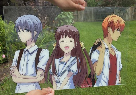 Anime Glass Painting, Phone Case Diy Paint, Anime Painting, Fruits Basket Anime, Basket Anime, Art Biz, Fan Girling, Anime Printables, Anime Canvas Art