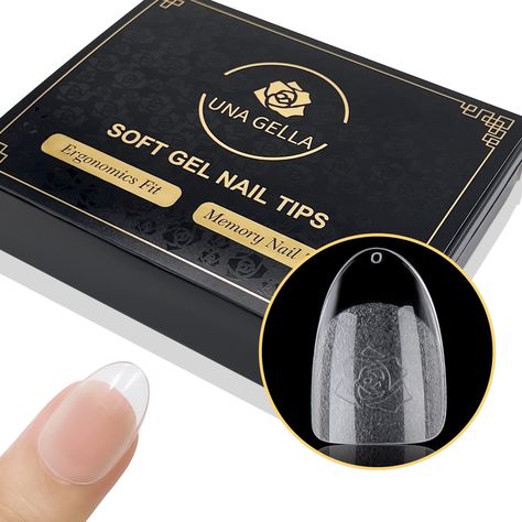 UNA GELLA Short Almond Gel x Nail Tips Full Cover Soft Gel Nails Tips Pre-file 600 Pcs Oval Round Almond Nail Tips Press On Nails Tips 12 Sizes Clear Fake Nails for Extension Home DIY Salon with Box Gel Nails Tips, Clear Fake Nails, Almond Nail Tips, Short Round Nails, Short Oval Nails, Gel X Nail, Almond Gel Nails, Diy Salon, Soft Gel Nails