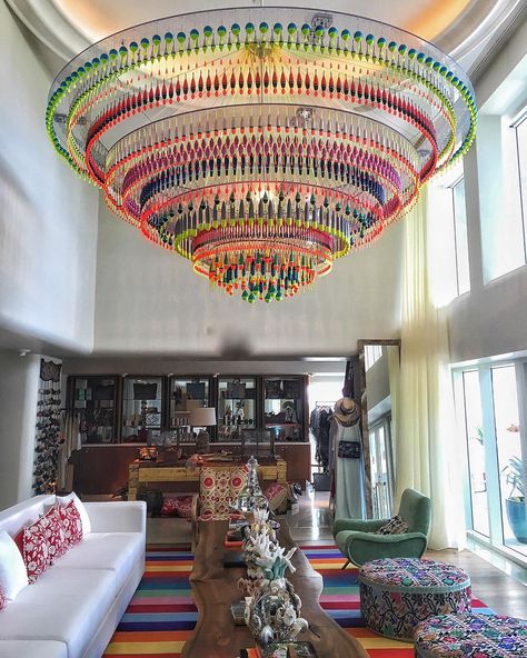 271 Posts - See Instagram photos and videos taken at ‘Tierra Santa Healing House at Faena Hotel’ Textile Chandelier, Faena Hotel Miami, Faena Hotel, Beaded Lamps, Diy Lampe, Fishing Floats, All Of The Lights, Fancy Lights, Diy Chandelier