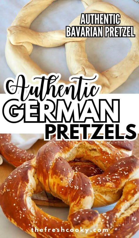 Make these giant German Bavarian pretzels a great treat for a chilly night, not just for Oktoberfest, but enjoy anytime of the year. Recipe via @thefreshcooky #bavarianpretzel #germanpretzel Bavarian Pretzel Bites, Oktoberfest Gingerbread Hearts Recipe, German Soft Pretzels Recipe, Bavarian Pretzel Recipe Homemade, German Pretzels Recipe, Bavarian Pretzel Recipe, Healthy German Food, German Cooking, Bavarian Food