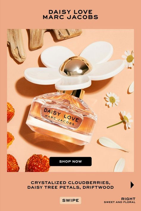 Charmingly simple, effortlessly timeless. The uplifting scent of Daisy Marc Jacobs. Shop Now. #MJDaisy Daisy Marc Jacobs, Strawberry Perfume, Marc Jacobs Perfume, Marc Jacobs Daisy, Daisy Love, Perfume Collection Fragrance, Perfume Scents, Perfume Lover, Essential Oil Perfume