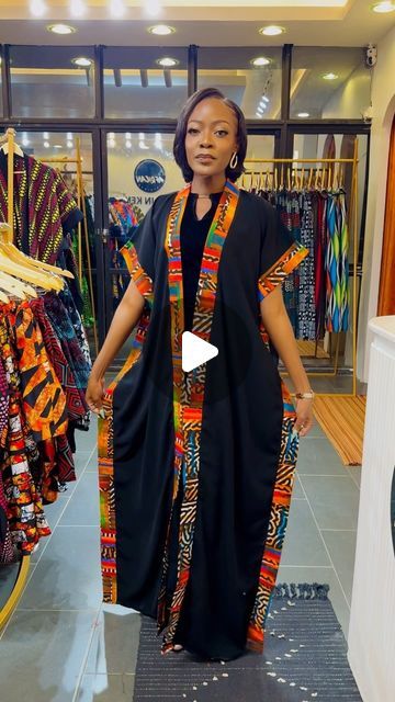 African Inspired on Instagram: "Sleeveless kimonos available in store 😍🔥 Ksh 2500/= #AfricanInspired #Sleevelesskimono" African Kimono, Sleeveless Kimono, Indian Look, Aso Ebi, African Inspired, May 13, Kimonos, Ankara, Asos