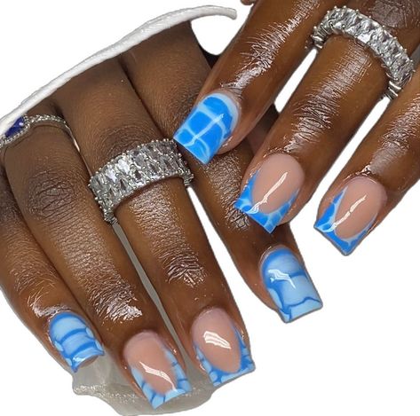 Coral Blue Nails, Coral Blue, Blue Nails, Coral, Collage, Nails, Pins, Blue