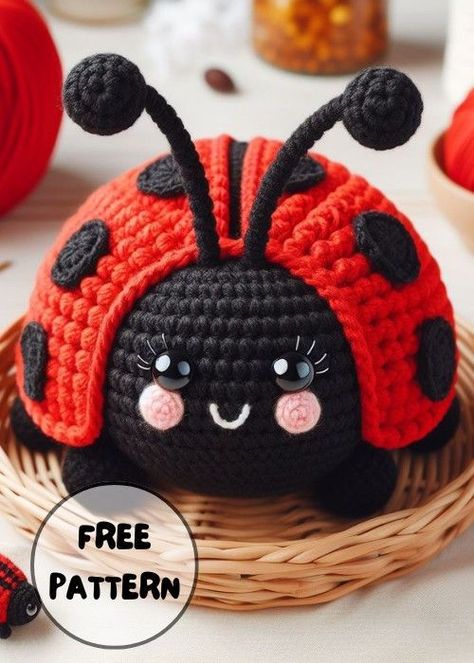 ​
Amigurumi Crochet Pluto Crochet Pattern Free, Ladybug Free Crochet Pattern, Ladybug Amigurumi Free Pattern, Crochet Ladybug Pattern Free Amigurumi, Crochet Animals Free Patterns Easy Video Tutorials, Crochet Ladybug Pattern Free, Crochet Ladybugs, Amigurumi Insects, Crocheted Ladybug