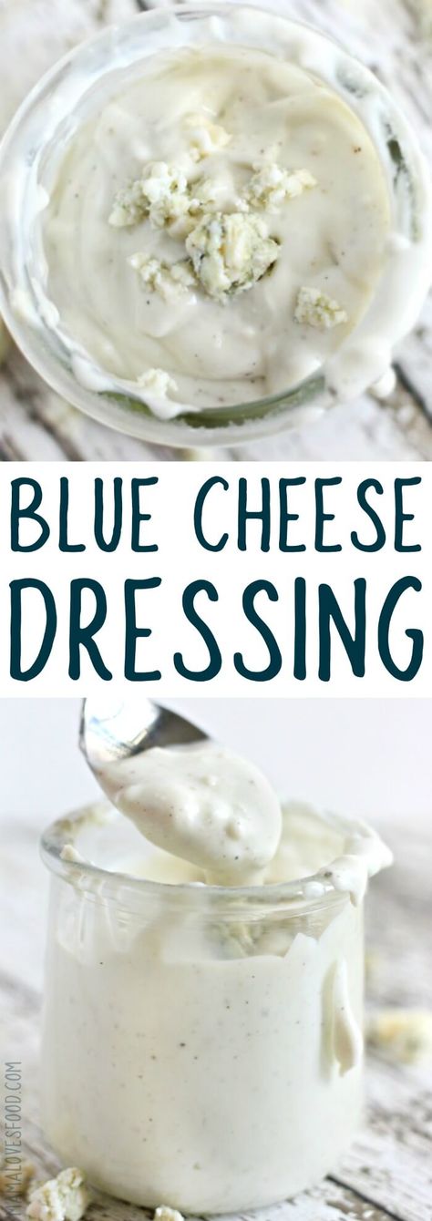 Blue Cheese Dressing Recipe, Cheese Salad Dressing, Blue Cheese Salad, Keto Sauces, Coleslaw Dressing, Blue Cheese Dressing, Marinade Sauce, Homemade Salads, Homemade Dressing