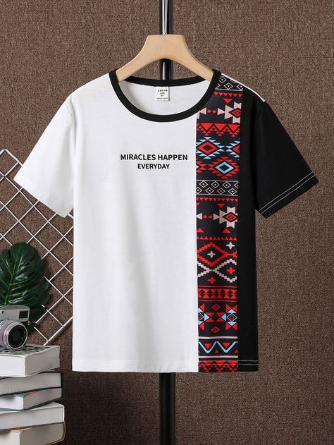 Mens Tshirt Designs, Geometric Shirt Design, Stylish Shirts Men, T-shirt Print Design, Cool Shirt Designs, Trendy Shirt Designs, Tshirt Design Inspiration, Shirt Design Inspiration, T-shirt Refashion