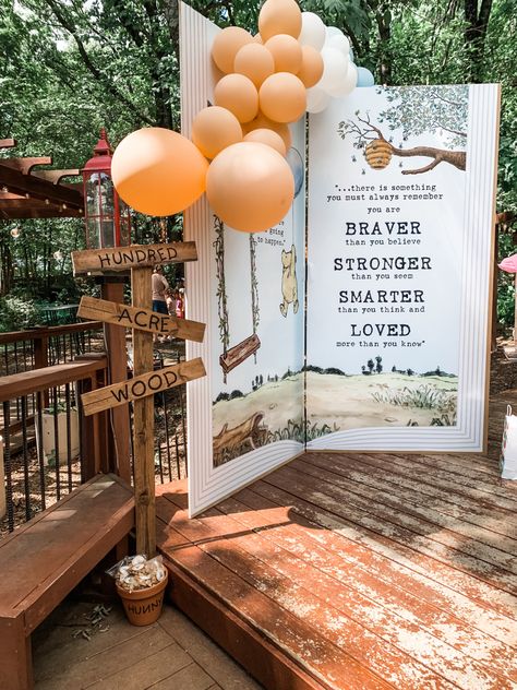 Hundred acre wood sign Winnie The Pooh Birthday Sign, Winnie The Pooh Hundred Acre Wood Sign, Hundred Acre Woods Classroom, Hundred Acre Woods Sign, Hundred Acre Wood Birthday Party, Diy Hundred Acre Wood Sign, 100 Acre Woods Birthday Party, Hundred Acre Wood Sign Diy, Hundred Acre Woods Birthday Party