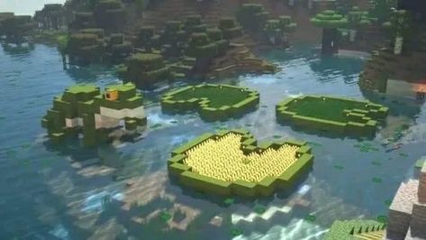 Minecraft Lake, Description Ideas, Cottagecore Minecraft, Frog House, Minecraft Structures, Minecraft Farm, Bangunan Minecraft, Minecraft Cottage, Minecraft House Tutorials