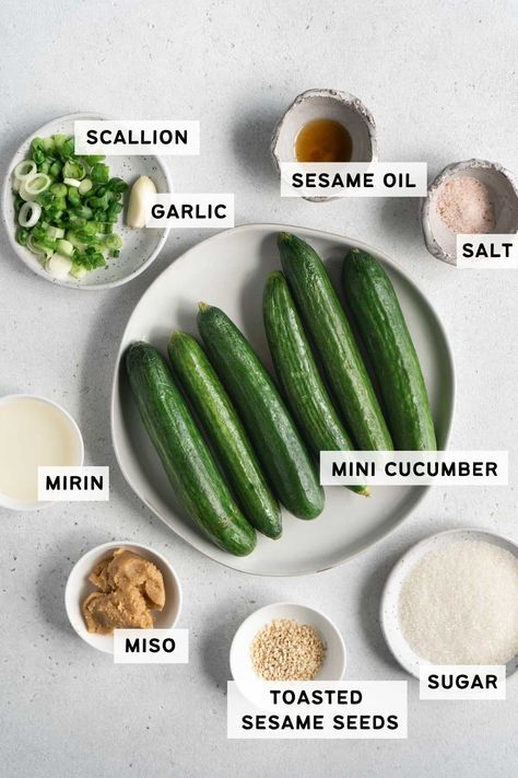 Sesame Ginger Miso Cucumber Salad, Miso Sesame Vinaigrette, Namasu Recipe Cucumber Salad, Miso Cucumber Salad, Cucumber Miso Salad, Miso Tuna Salad, Cucumber Japanese Salad, Asian Style Cucumber Salad, Edamame Cucumber Salad