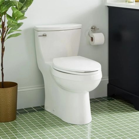 Signature Hardware 497793 Brinstead 1.28 GPF One Piece | Build.com Skirted Toilet One Piece, Skirted Toilet, Classic Profile, Fireclay Farmhouse Sink, Elongated Toilet Seat, Acrylic Tub, Bidet Toilet, Bathroom Accessory Sets, Basement Bathroom