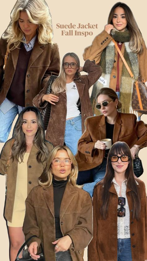 Cute and and cosy fall fits #fashion #suedejacket  #falloutfitideas  #falltrend #autumn #ootd #styling Cosy Fall, Autumn Ootd, Fall Inspo, Fall Fits, Fall Jackets, Dressy Casual, Suede Jacket, Fall Trends, Winter Outfits