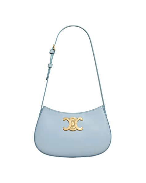 Icy Blue Is the Season's Most Surprising Hue - FASHION Magazine Blue Bag Aesthetic, Vinyl Trousers, Blue Handbag, Expensive Taste, Sweater Season, Spring Accessories, Bag Aesthetic, Blue Handbags, Blue Vinyl