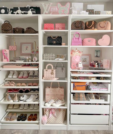 Barbie Bedroom Ideas, Barbie Bedroom, Dressing Room Decor, Wardrobe Systems, Ikea Pax Wardrobe, Open Closet, Pax Wardrobe, Build A Closet, Dream Closets