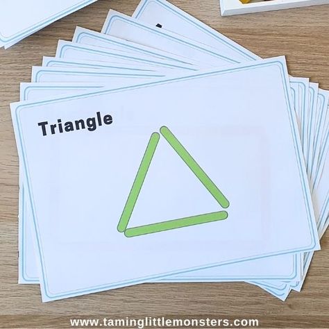 Popsicle Stick Task Cards Free, Build The Letter Popsicle Sticks, Preschool Popsicle Stick Activities, Popsicle Stick Shape Mats, Popsicle Stick Math Activities, Popsicle Stick Puzzles For Kids, Shapes With Popsicle Sticks, Free Printable Playdough Task Cards, Popsicle Stick Printable Free