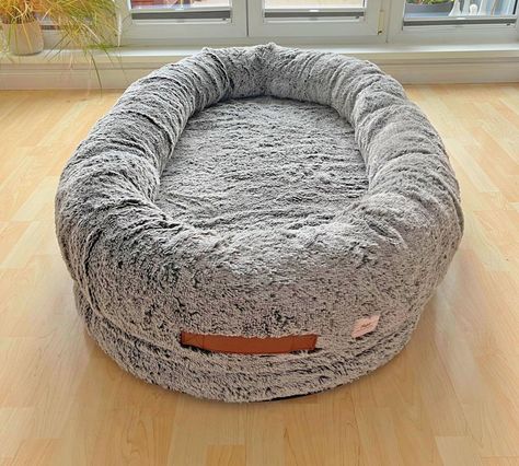 Oversized Dog Bed, Dog Bed For People, Giant Dog Beds, Big Dog Beds, Comfy Dog Bed, Beautiful Bed Designs, Dog Backyard, Human Dog Bed, Simple Bed Designs