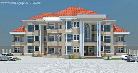 9 Units Apartment Small Apartment Complex Plans, Small Apartment Complex, Small Apartment Building Design, Small Cabin Plans, Luxurious Homes, Modern Home Offices, Bungalow Floor Plans, Mediterranean House Plans, Modern Small House Design