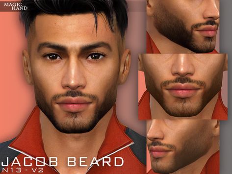 MagicHand's Jacob Beard N13 - V2 Sims 4 Cc Black Male Eyes, Sims 4 Mens Face Cc, Sims 4 Cc Men Faces, Sims 4 Cc Male Features, Sims 4 Black Male Skins, Sims 4 Cc Male Jawline, Sims 4 Mods Realistic Face, Sims 4 Cc Face Details Men, Sims 4 Cc Men Face Presets