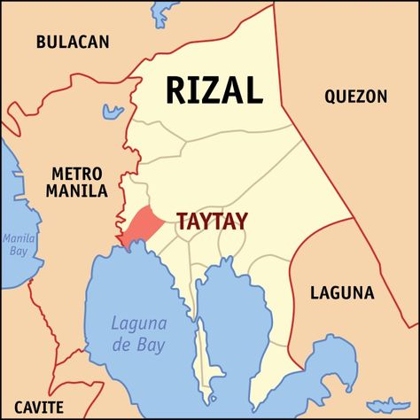 Map of Rizal showing the location of Taytay. Philippine Map Outline, Taytay Rizal, Philippine Map With Regions, Telangana Map Images, Ilocos Norte Map, Mapa Ng Timog Silangang Asya, The Philippines, Wikimedia Commons, Manila