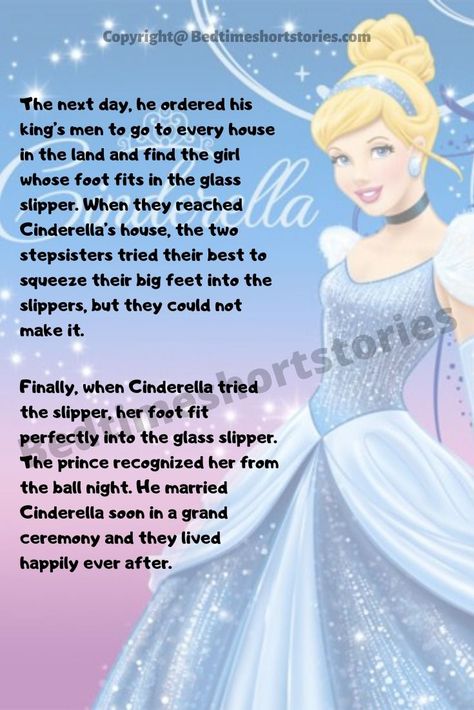 Cinderella Short Story, Cinderella Story For Kids, Bed Time Stories For Kids, Cinderella Story Book, The Cinderella Story, Picture Story For Kids, Disney Princess Stories, Bed Time Stories, Books About Kindness