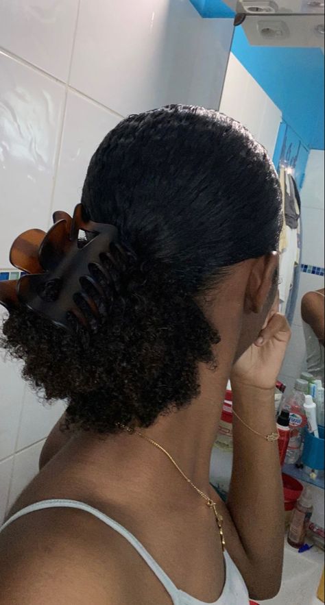 Slick Back Natural Hair, Straightening Natural Hair, Faux Locs Hairstyles, Slick Hairstyles, Natural Hair Beauty, Hair Ponytail Styles, Ponytail Styles, Cornrow Hairstyles, Locs Hairstyles