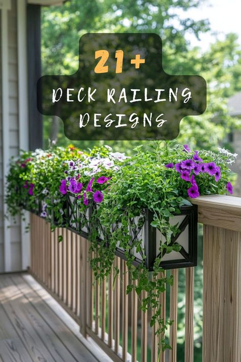 Looking for the perfect railing to complement your deck? Click to view 21 stunning designs that enhance both aesthetics and function. 🏡🖼️ #DeckRailing #OutdoorDesign #HomeStyle #GardenIdeas #DeckDecor Railing Designs, Deck Railing Design, Deck Railing, Railing Design, Deck Railings, Deck Decorating, Outdoor Design, Railing, Outdoor Living Space