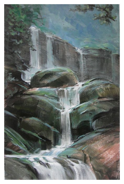 Check out my @Behance project: “Waterfall Paintings” https://www.behance.net/gallery/67295847/Waterfall-Paintings Paint Waterfall, Waterfalls Painting, Falls Painting, Nye 2024, Contemporary Landscapes, Waterfall Painting, Pretty Paintings, Waterfall Scenery, Barn Wall Art