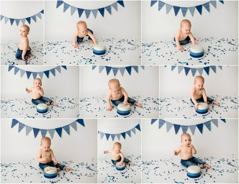 simple boy cake smash Simple 1st Birthday Party Boy Theme, Simple Boy Cake Smash, Baby Boy Smash Cake Pictures, Boys Cake Smash Photoshoot, Summer Cake Smash Boy, 1 Year Cake Smash Boy, Boy Cake Smash Photos, Simple Smash Cake Boy, First Birthday Boy Photoshoot Indoor