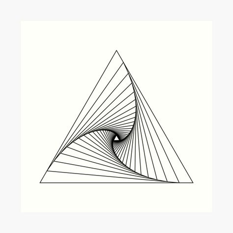 Geometric Triangle Tattoo, Form Study, Triangle Art, Zen Tangle, Bermuda Triangle, Geometric Triangle, Abstract Sculpture, Bending, Contemporary Interior