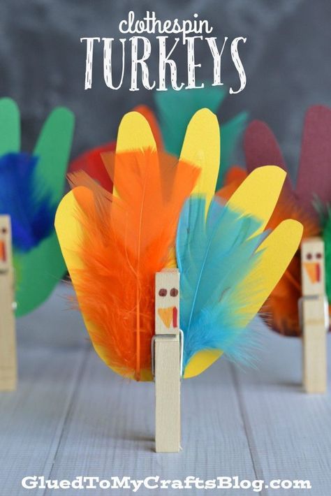 Handprint Turkeys - Kid Craft Handprint Turkeys, Turkey Crafts Kids, Diy Thanksgiving Crafts, Easy Diy Thanksgiving, Preschool Thanksgiving, Turkey Handprint, Thanksgiving Crafts Diy, November Crafts, Turkey Crafts