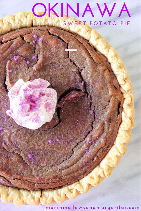 Purple Potato Pie, Japanese Sweet Potato Pie, Okinawa Sweet Potato, Turn Overs, Purple Sweet Potato Pie, Purple Potato Recipes, Okinawan Sweet Potato, Potluck Food, Thanksgiving Desserts Table