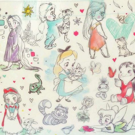 Disney Pillows, Drawing Disney, Disney Sleeve, Disney Paintings, Disney Animators, Disney Kingdom, Disney Animators Collection, Images Disney, Cute Disney Drawings