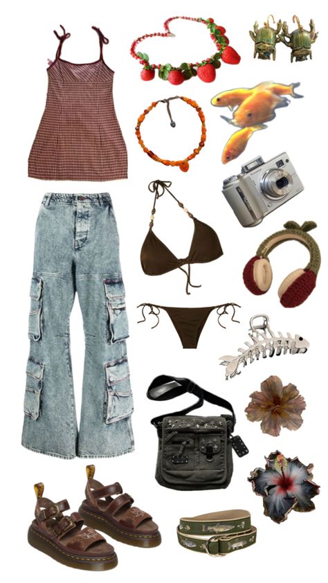 #beach #summer #outfit #oufitinspo #bikini #whimsigoth #whimsical Beach Summer, Summer Outfit, Summer Outfits, Outfit Inspo